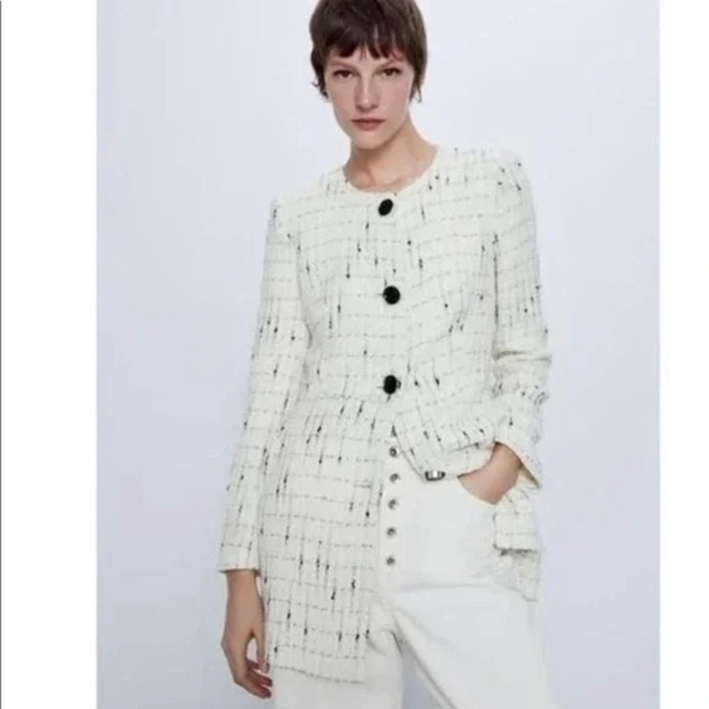 Zara White Tweed Women's Jacket BNWOT